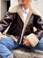 Faux Fur Leather Jacket