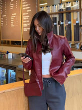 Dark Red Zip Up Jacket