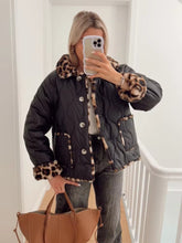 Reversible Black/Leopard Jacket