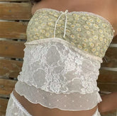 Floral Y2K Lace Top