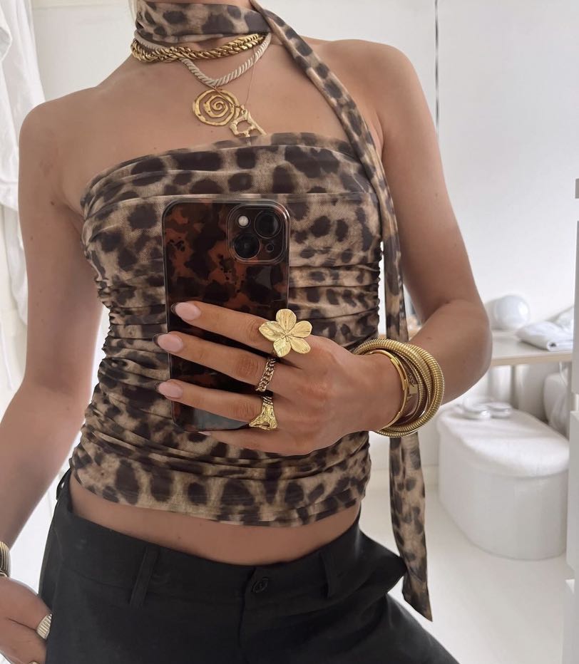 Cheetah Print Crop Top - Boulve Boutique