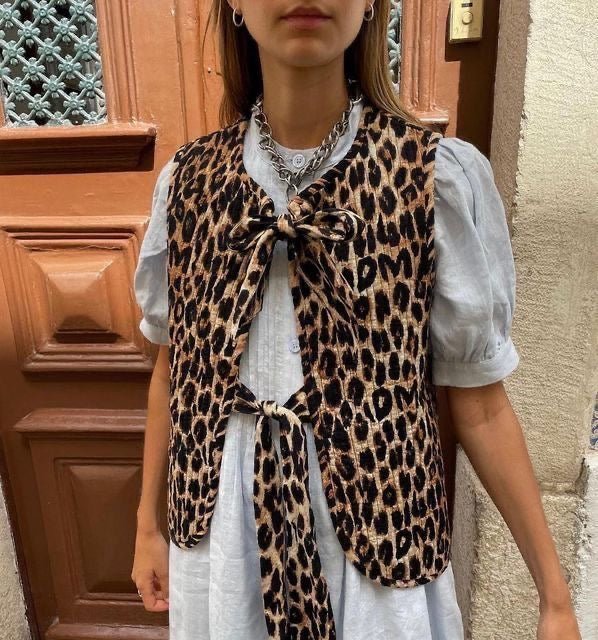 Leopard Print Vest - Boulve Boutique
