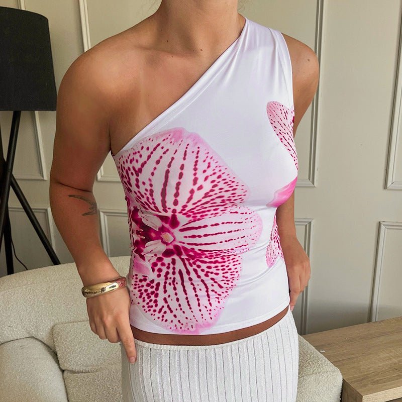 Pink and White Flower Top - Boulve Boutique